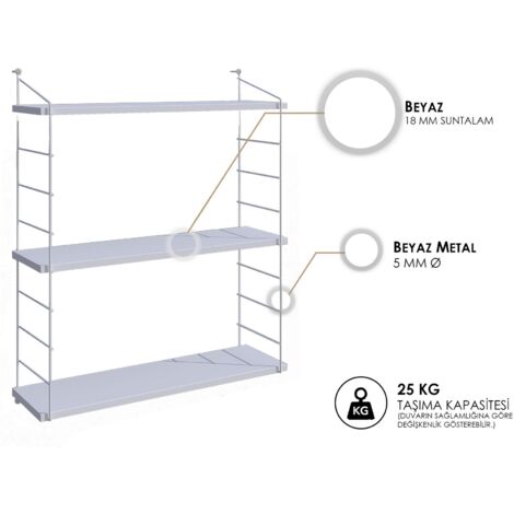 Estante de pared, estante de almacenamiento Shelf Blanco