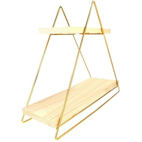 Estante de pared, estante de almacenamiento Shelf Gold Marrón