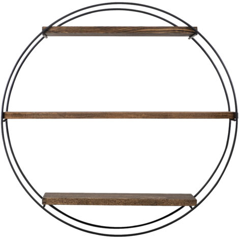 Estante de pared, estante de almacenamiento Shelf Negro Nuez