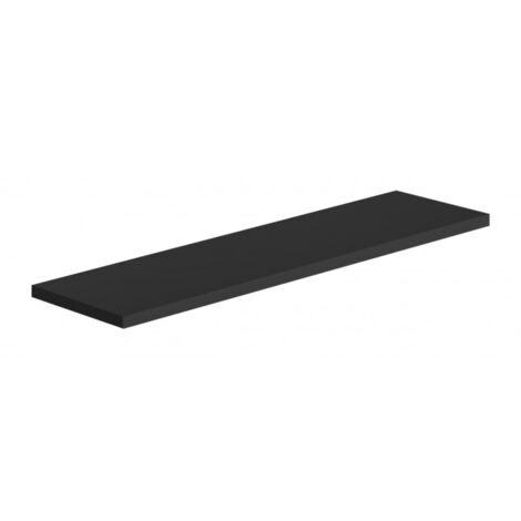 Estante de pared, estante de madera, estante de pared, negro, 56x15.5x1.8 cm - Inteligente
