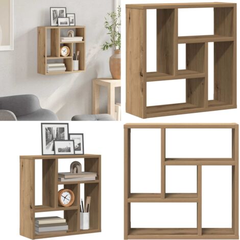 Estante de pared madera ingeniería roble artisan 45x16x45 cm - Estante de madera - Estante de roble