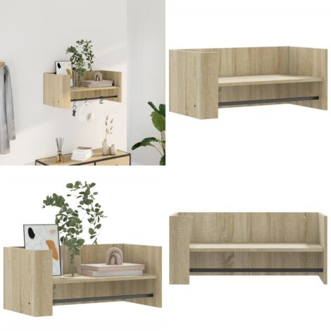 Estante de pared madera ingeniería roble Sonoma 70,5x35x30,5 cm - Madera de ingeniería - Estantería de madera