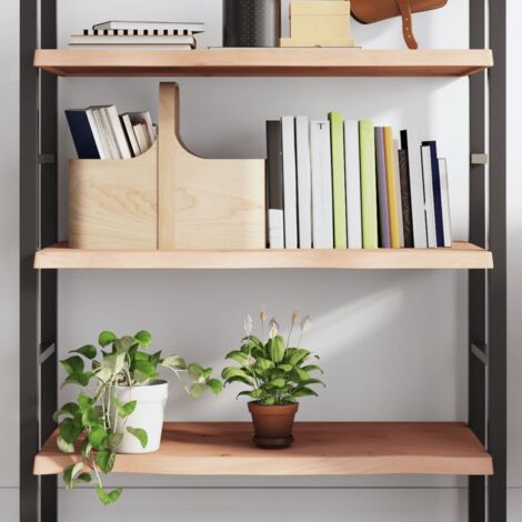 Estante de pared madera maciza roble sin tratar 80x50x(2-4) cm