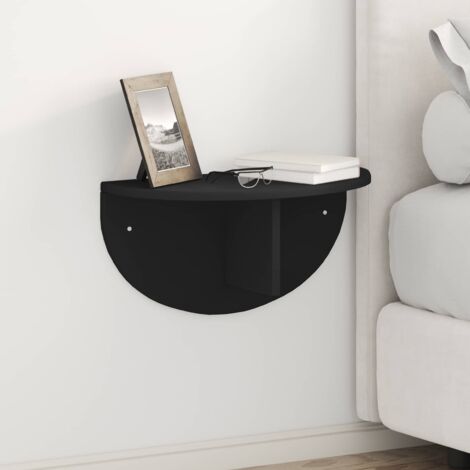 Estante de pared Negro 48 x 24 x 24 cm Madera de ingeniería