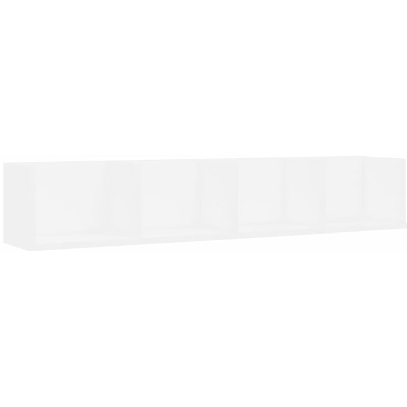 

Estante de pared para CD aglomerado blanco 100x18x18 cm