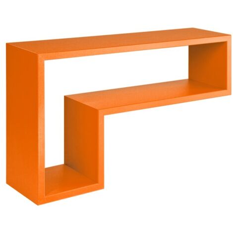 Estante de pared rectangular mod. Lettera Naranja