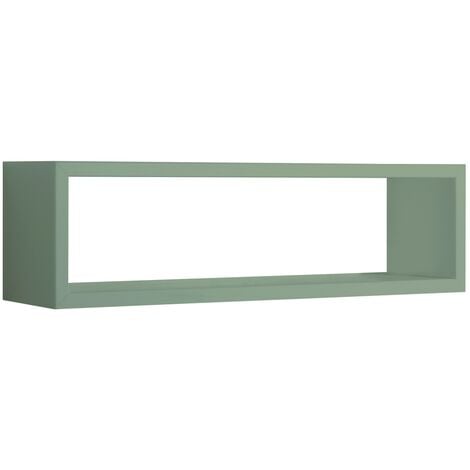 Estante de pared rectangular mod. Regolo Verde azulado