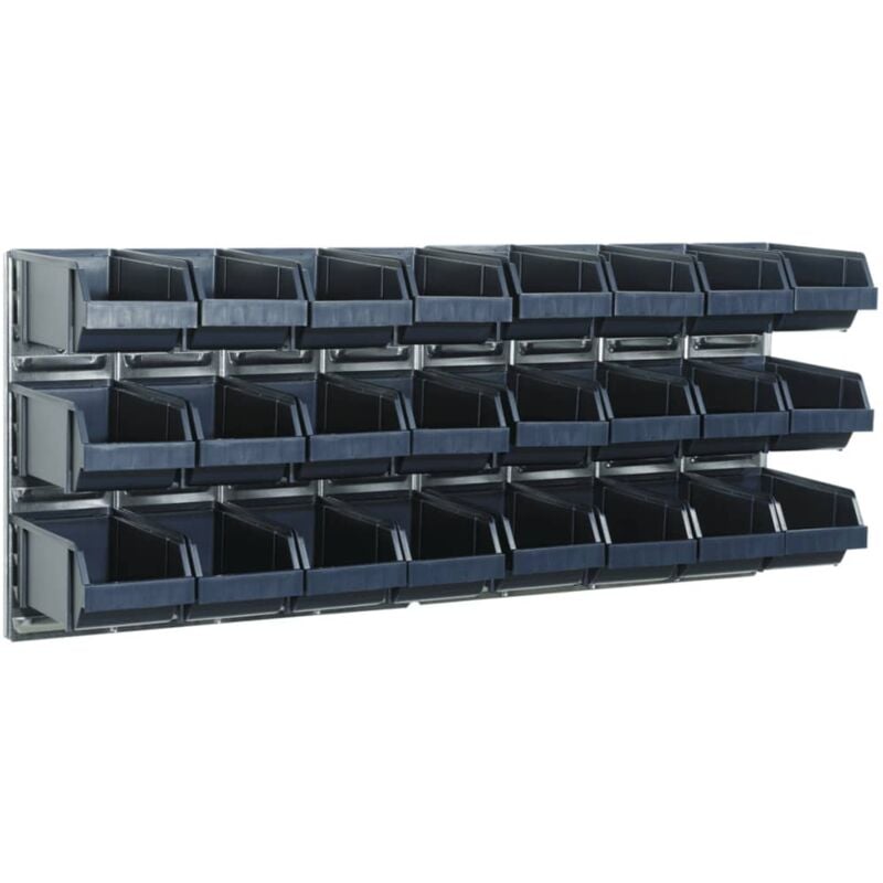 

Estante de pared x2 con 24 contenedores 181228 de Raaco - Azul