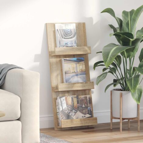 Estante de revistas con estante Roble  43 x 11 x 102 cm