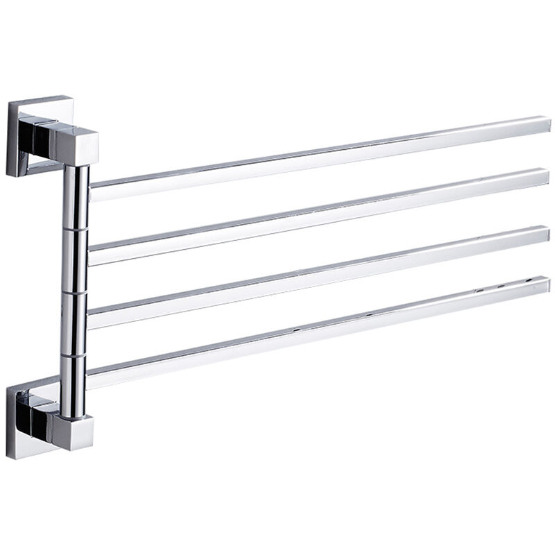 

Estante de toalla de acero inoxidable de 4 polos Estante de toalla Estante de toalla Baño Cocina Pared Autoadhesiva