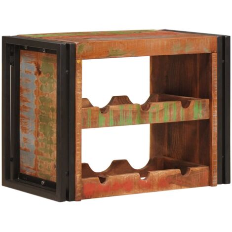 Estante de Vino Marrón 60 x 45 x 33 cm Madera reciclada maciza