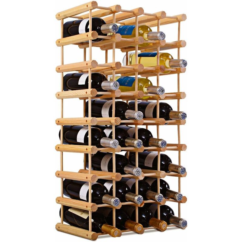

Estante de Vino para 40 Botellas Botellero de Madera Pino Sostenedor de Pie de Vino