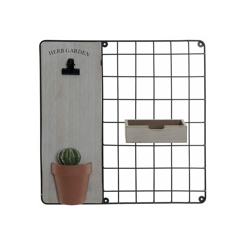 

Estante dkd home decor herb garden metal madera mdf (40 x 8 x 40 cm) - Rogal