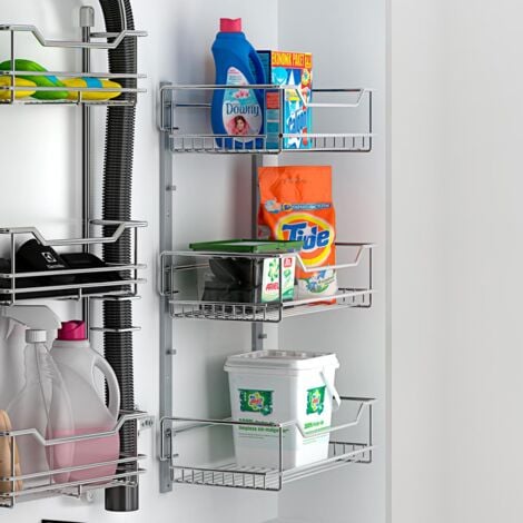 MENAGE CONFORT Estante Escobero 1 Piso 38777014 - Línea BÁSICA - Cestas de alambre para armario escobero