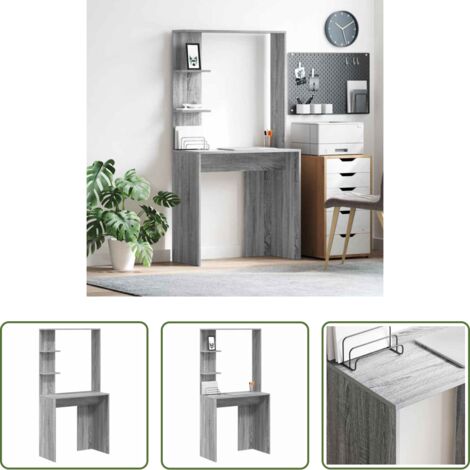 Estante -  Escritorio con estante Gris Sonoma 78,5 x 37 x 154,5 cm