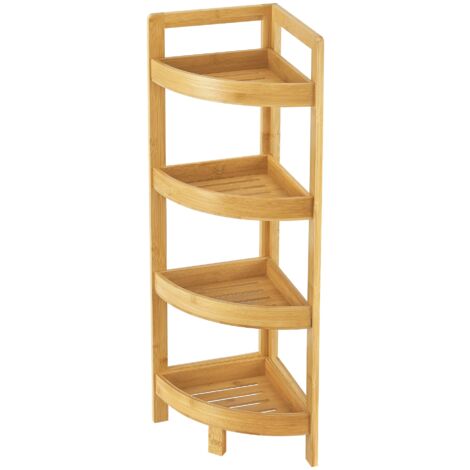 Estante esquinero 4 niveles para baño o cocina 80 x 23 x 23 cm 030006960