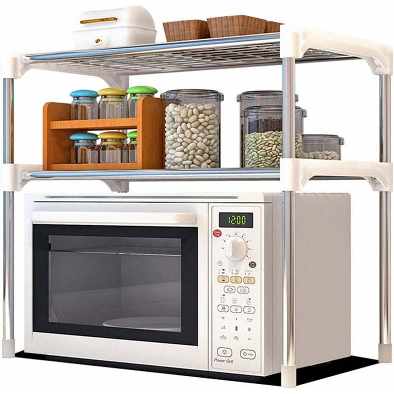 Estante multicapa para microondas, accesorio para el hogar, condimentos,  ollas, platos, cuencos, armario, organizador de almacenamiento de  cocina|Soportes y estanterías de almacenamiento| - AliExpress