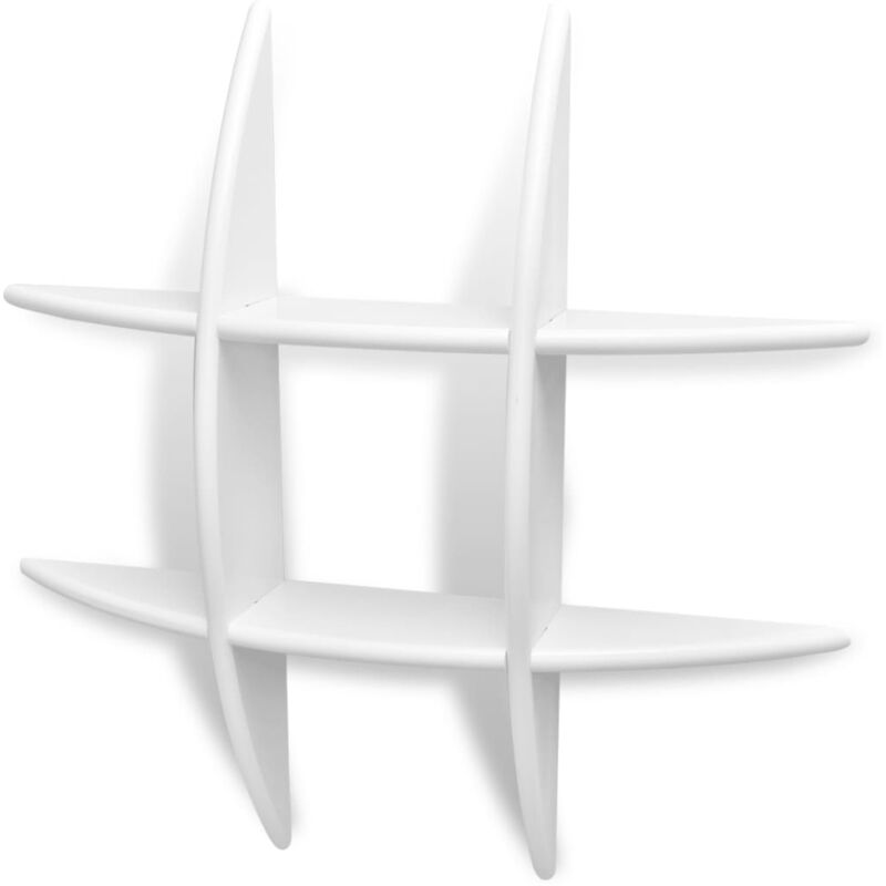 

vidaXL Estanterías de Pared 6 Unidades MDF Blanco - Blanco