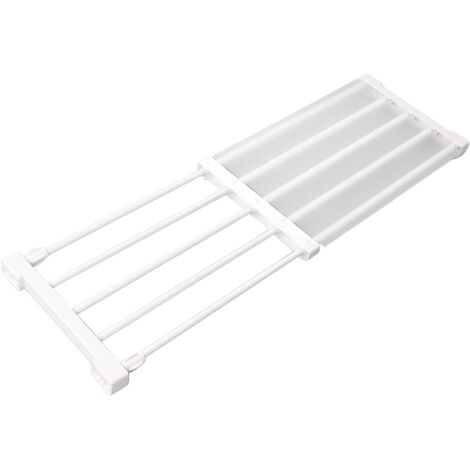Estante extensible de 50-80 cm sin necesidad de taladrar, divisor ajustable para armario y vestidor.