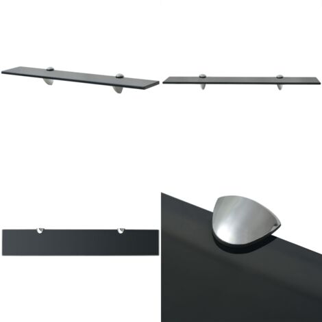 Estante flotante de cristal 60x10 cm 8 mm - Estante de cristal - Estante de baño