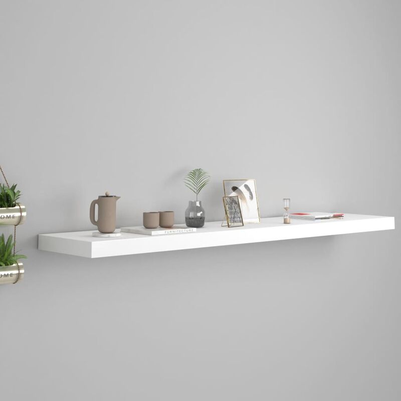 

Estante flotante de pared blanco MDF 120x23,5x3,8 cm