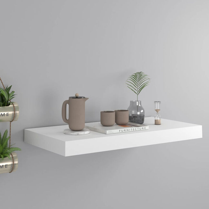 

Estante flotante de pared blanco MDF 50x23x3,8 cm