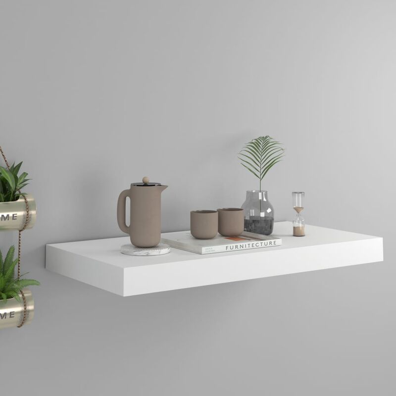 

Estante flotante de pared blanco MDF 50x23x3,8 cm
