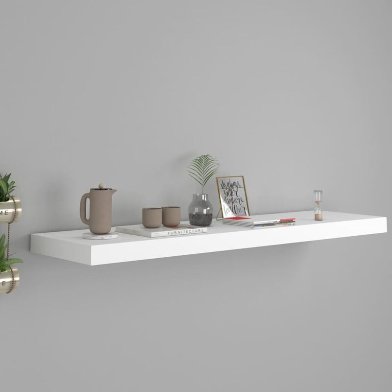 

Estante flotante de pared blanco MDF 90x23,5x3,8 cm