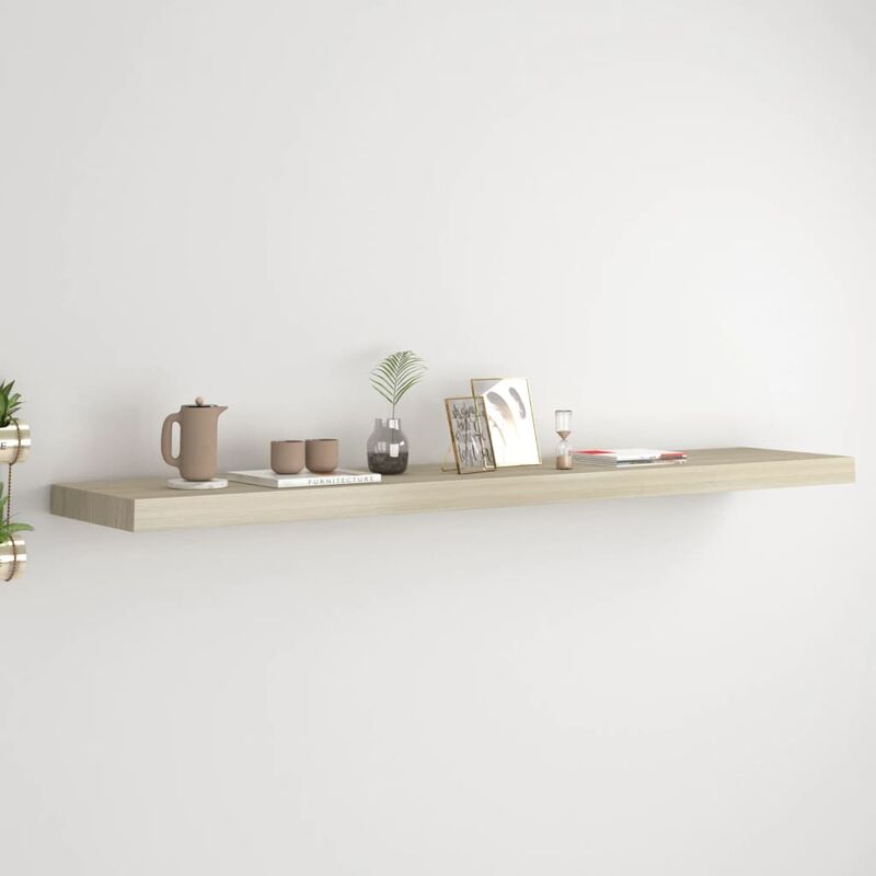 

Youthup - Estante flotante de pared color roble MDF 120x23,5x3,8 cm - Marrón