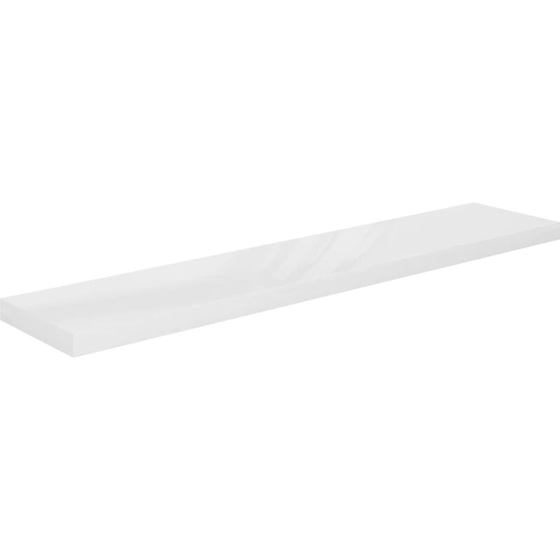 

vidaXL Estante Flotante de Pared MDF Blanco con Brillo 120x23,5x3,8 cm - Blanco