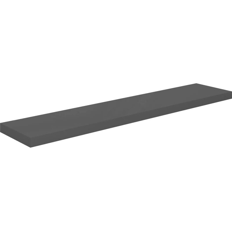 

vidaXL Estante Flotante de Pared MDF Gris con Brillo 120x23,5x3,8 cm - Gris
