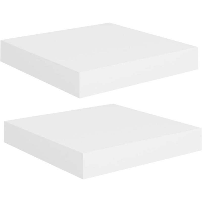 

vidaXL Estante Flotante de Pared MDF 2 Unidades Blanco 23x23,5x3,8 cm - Blanco