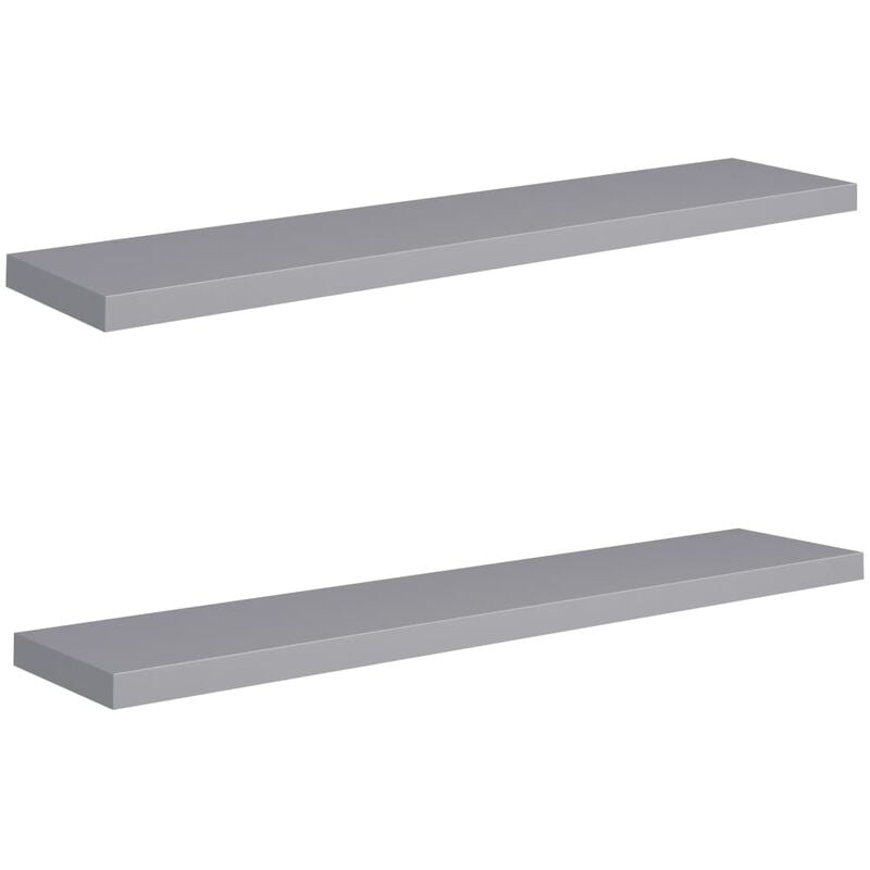 

vidaXL Estante Flotante de Pared MDF 2 Unidades Gris 120x23,5x3,8cm - Gris