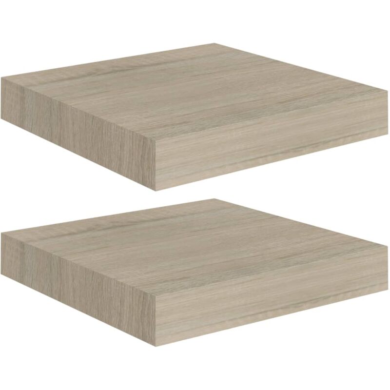 

vidaXL Estante Flotante de Pared MDF 2 Unidades Roble 23x23,5x3,8 cm - Marrón