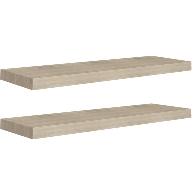 

vidaXL Estante Flotante de Pared MDF 2 Unidades Color Roble 80x23,5x3,8cm - Marrón