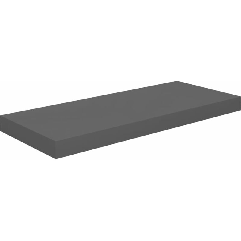 

vidaXL Estante Flotante de Pared MDF Gris con Brillo 60x23,5x3,8 cm - Gris