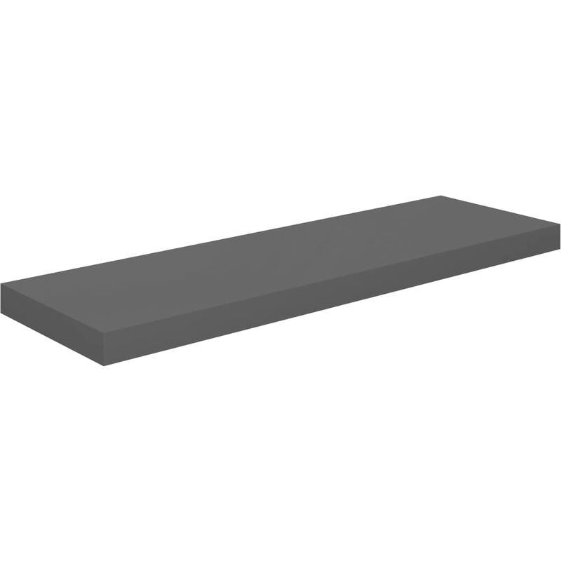 

vidaXL Estante Flotante de Pared MDF Gris con Brillo 80x23,5x3,8 cm - Gris