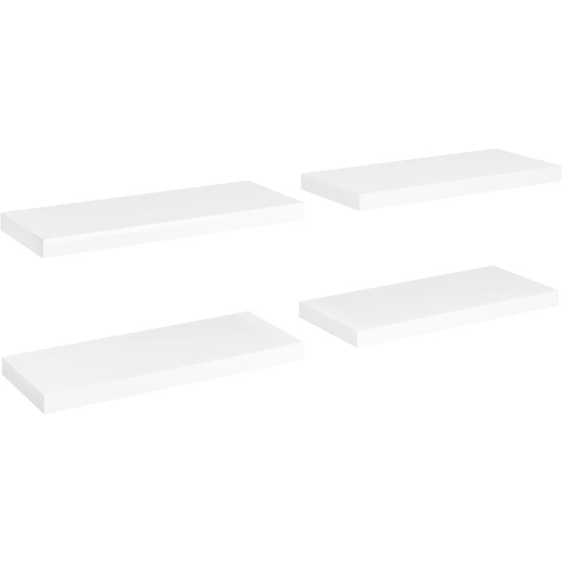 

vidaXL Estante Flotante de Pared MDF 4 Unidades Blanco 60x23,5x3,8 cm - Blanco
