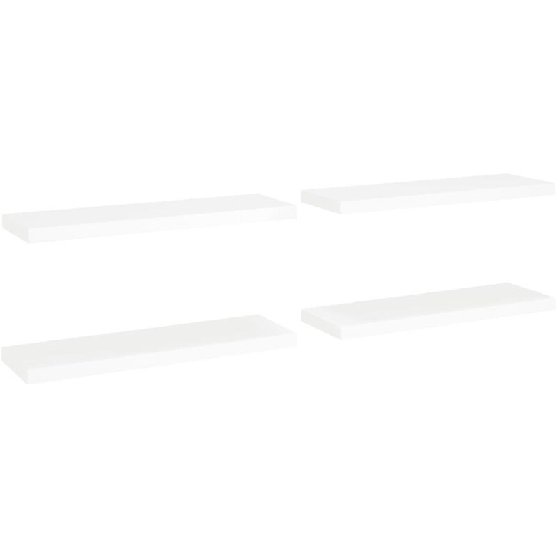 

vidaXL Estante Flotante de Pared MDF 4 Unidades Blanco 80x23,5x3,8cm - Blanco