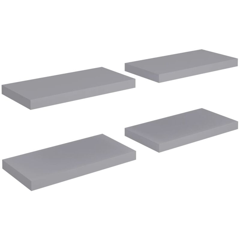 

vidaXL Estante Flotante de Pared MDF 4 Unidades Gris 50x23x3,8 cm - Gris