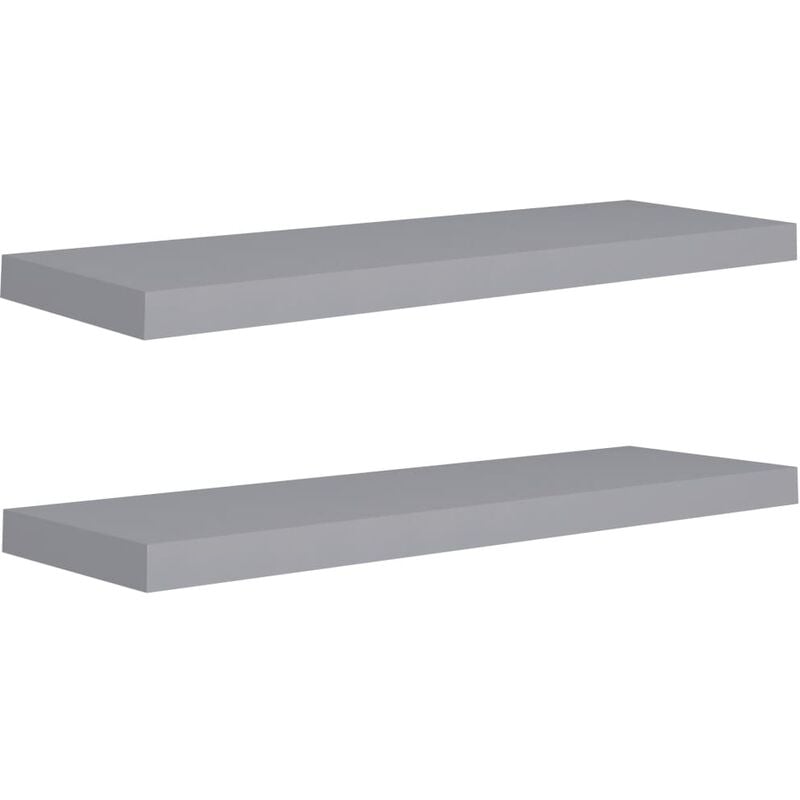 

vidaXL Estante Flotante de Pared MDF 2 Unidades Gris 80x23,5x3,8cm - Gris