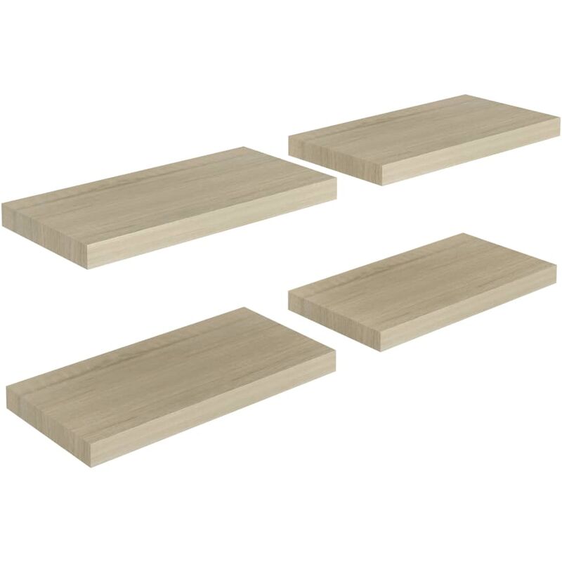 

vidaXL Estante Flotante de Pared MDF 4 Unidades Color Roble 50x23x3,8 cm - Marrón