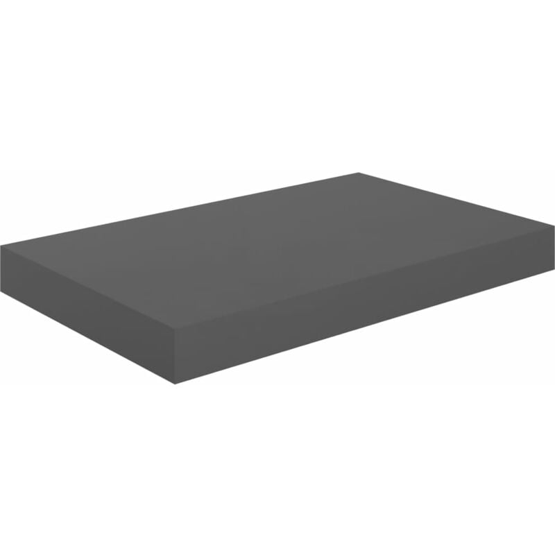 

vidaXL Estante Flotante de Pared MDF Gris con Brillo 40x23x3,8 cm - Gris
