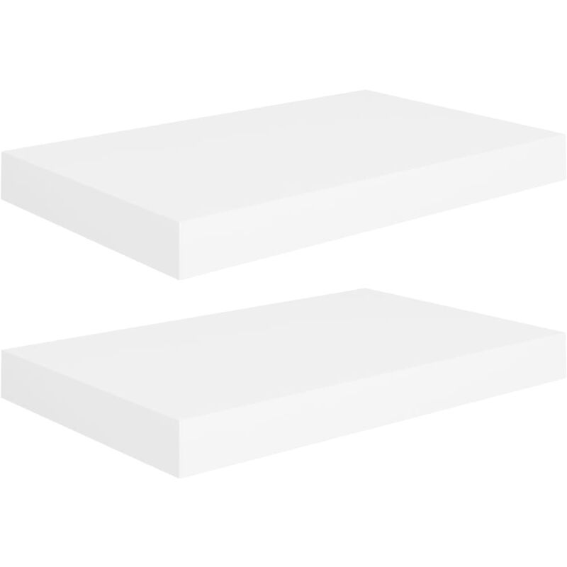 

vidaXL Estante Flotante de Pared MDF 2 Unidades Blanco 40x23x3,8 cm - Blanco