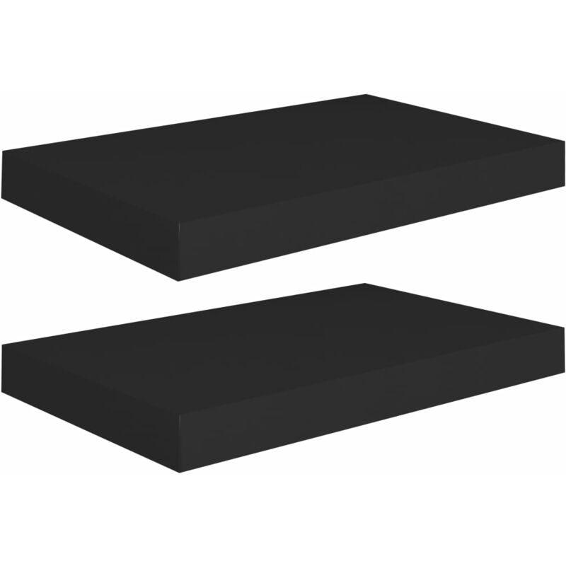 

vidaXL Estante Flotante de Pared MDF 2 Unidades Negro 40x23x3,8 cm - Negro