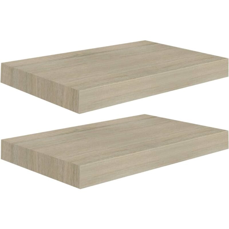 

vidaXL Estante Flotante de Pared MDF 2 Unidades Color Roble 40x23x3,8 cm - Marrón