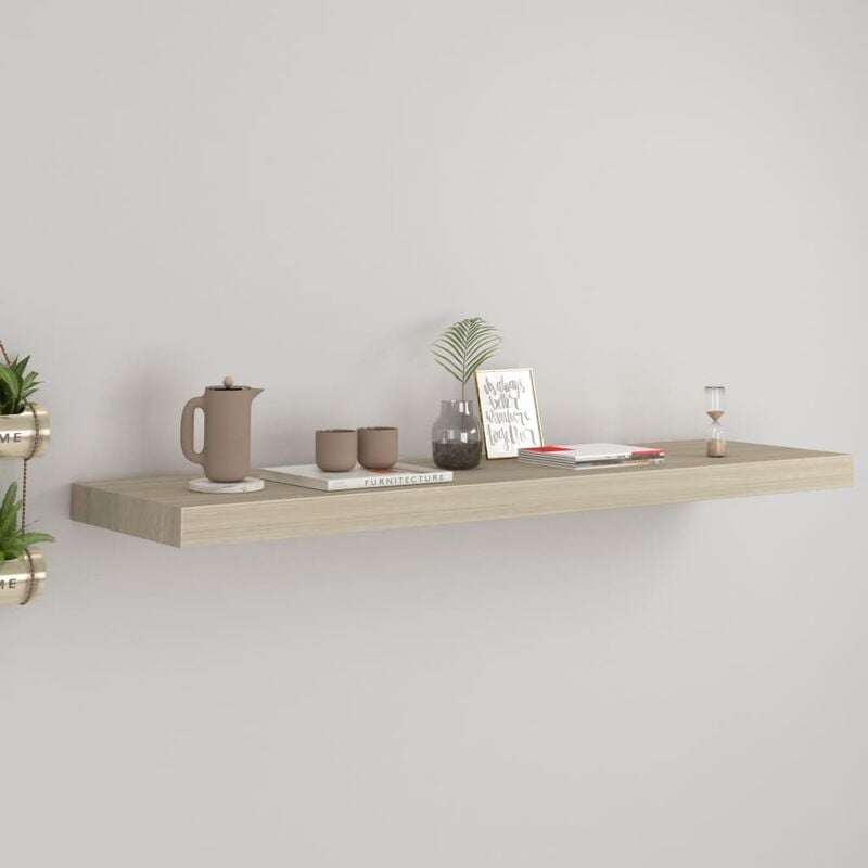 

Youthup - Estante flotante de pared color roble MDF 90x23,5x3,8 cm - Marrón