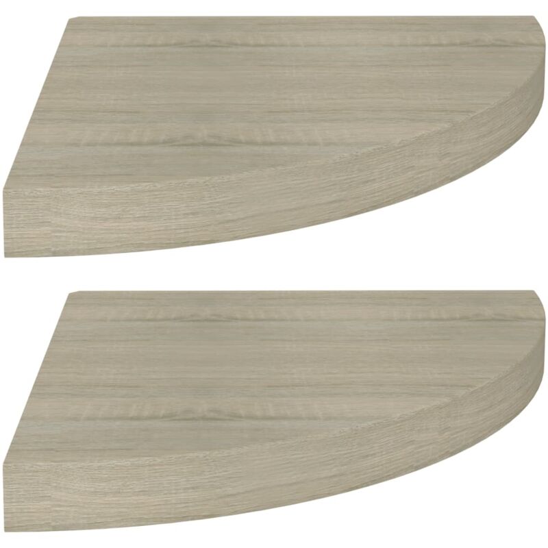 

vidaXL Estante Flotante de Esquina MDF 2 Unidades Color Roble 35x35x3,8 cm - Marrón