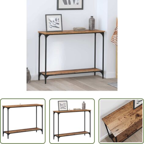 Estante -  Mesa Consola con estante Madera vieja 101 x 30.5 x 75 cm