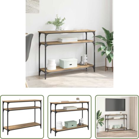 Estante -  Mesa Consola con estante Roble artesanal 100 x 29 x 75 cm